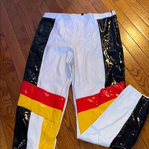 Spandex zip up biker pants